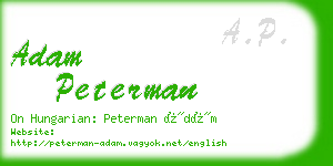 adam peterman business card